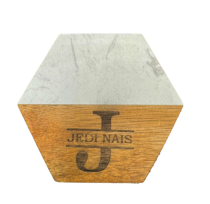 Hexagon Marble Coaster